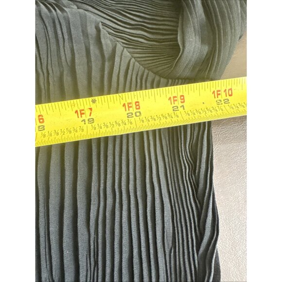 Totême Black Pleated Top V-Neck Long Sleeve XS - Picture 8 of 10